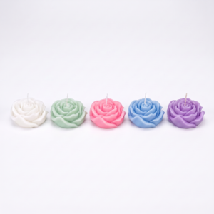 Rose Shaped Candles with Fresh Flowers-24PCS