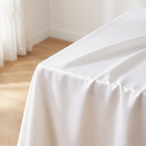 High-Precision Polyester Satin Tablecloth, 6.8 oz/yd² (230 g/m²), Washable
