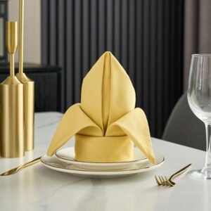 100% Cotton Sateen Dinner Napkin, Washable - Set of 4