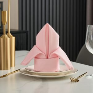100% Cotton Sateen Dinner Napkin, Washable - Set of 4