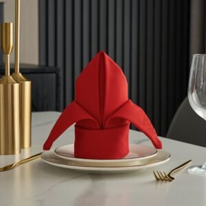 100% Cotton Sateen Dinner Napkin, Washable - Set of 4