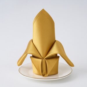 Thick Polyester Satin Dinner Napkin, 6.8 oz/yd² (230 g/m²), Washable - Set of 4