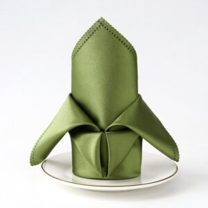 Thick Polyester Satin Dinner Napkin, 6.8 oz/yd² (230 g/m²), Washable - Set of 4