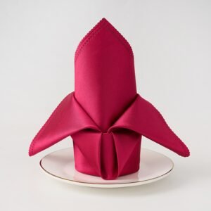 Thick Polyester Satin Dinner Napkin, 6.8 oz/yd² (230 g/m²), Washable - Set of 4