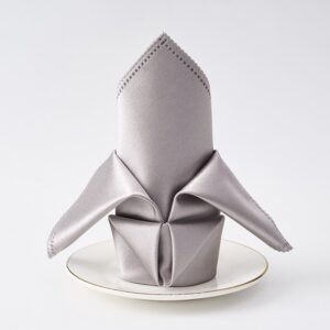 Thick Polyester Satin Dinner Napkin, 6.8 oz/yd² (230 g/m²), Washable - Set of 4