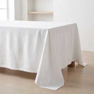 Thick Cotton-Linen Tablecloth, 8.9 oz/yd² (300 g/m²), Washable
