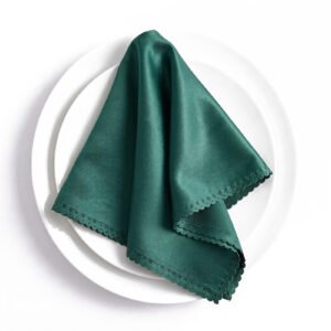 Thick Polyester Satin Dinner Napkin, 6.8 oz/yd² (230 g/m²), Washable - Set of 4