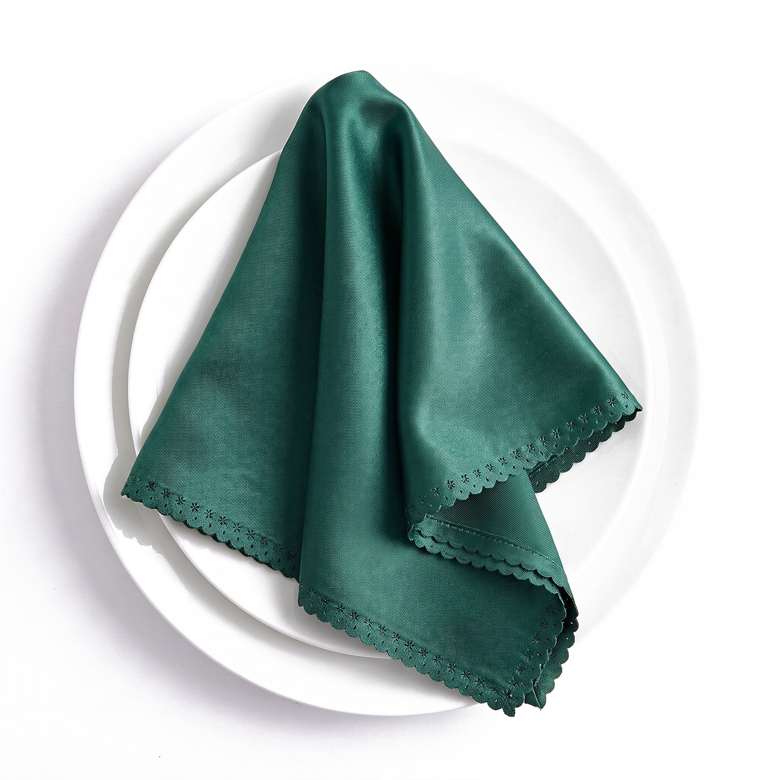 Thick Polyester Satin Dinner Napkin, 6.8 oz/yd² (230 g/m²), Washable - Set of 4